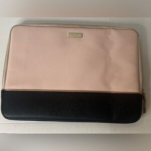 Kate Spade Blush Pink and Black Laptop Sleeve